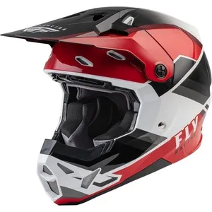 Capacete FLY Racing Formula CP Rush - Preto/Vermelho/Branco
