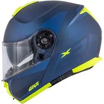 Capacete Givi X21 Spirit - Azul/Amarelo Fosco (Articulado)