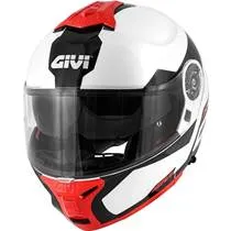Capacete Givi X21 Spirit - Branco/Preto/Vermelho (Articulado)