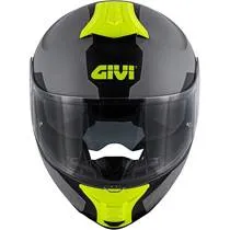 Capacete Givi X21 Spirit - Cinza/Preto/Amarelo Fosco (Articulado)