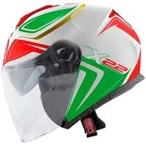 Capacete Givi X22 Planet Hyper Bandeira Itália - Branco/Vermelho/Verde (Aberto)