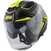 Capacete Givi X22 Planet Hyper - Preto/Amarelo Fosco (Aberto)