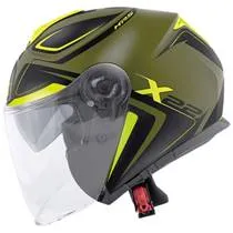 Capacete Givi X22 Planet Hyper - Preto/Verde Militar/Amarelo Fosco (Aberto)