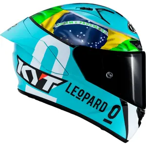 Capacete KYT NZ Race Leopard Replic Brasil - Azul