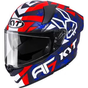 Capacete KYT R2R Augusto Fernández 2025 - Azul/Vermelho
