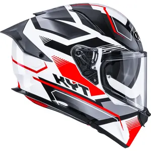 Capacete KYT R2R Parsec - Branco/Vermelho