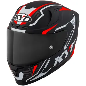 Capacete KYT Striker 2V Asphalt - Preto/Vermelho Fosco