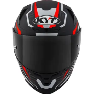 Capacete KYT Striker 2V Asphalt - Preto/Vermelho Fosco