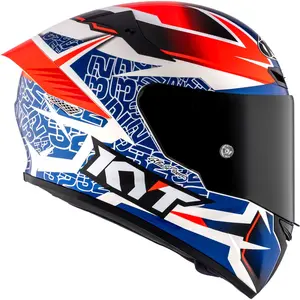 Capacete KYT TT Course Vinales Balance - Laranja/Azul