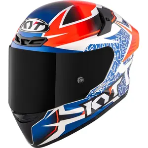 Capacete KYT TT Course Vinales Balance - Laranja/Azul