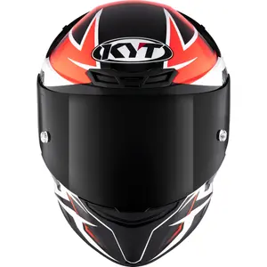 Capacete KYT TT Course Vinales Balance - Vermelho/Cinza Chumbo