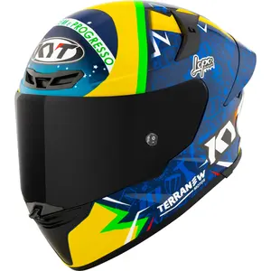 Capacete KYT TT Revo Diogo Moreira - Azul/Amarelo