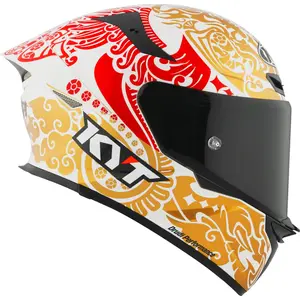 Capacete KYT TT Revo Enea Indonesia 2023 - Branco/Dourado