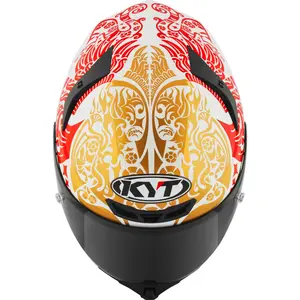 Capacete KYT TT Revo Enea Indonesia 2023 - Branco/Dourado