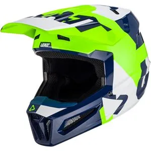 Capacete Leatt Moto 2.5 - Verde Lima/Azul