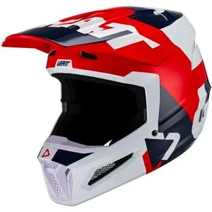 Capacete Leatt Moto 2.5 - Vermelho/Branco Royal