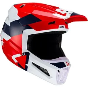 Capacete Leatt Moto 2.5 - Vermelho/Branco Royal