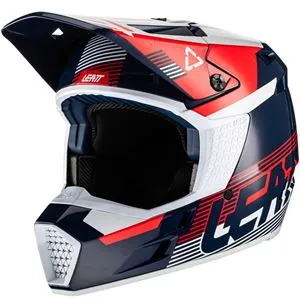 Capacete Leatt Moto 3.5 - Azul Royal/Vermelho