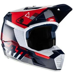 Capacete Leatt Moto 3.5 - Azul Royal/Vermelho