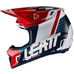 Capacete Leatt Moto 3.5 - Azul Royal/Vermelho