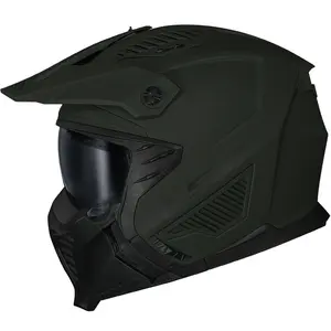 Capacete LS2 Drifter Monocolor - Verde Militar Fosco (4 em 1)