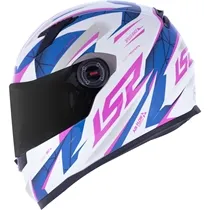 Capacete LS2 FF358 Draze - Branco/Azul/Rosa