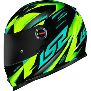 Capacete LS2 FF358 Draze - Preto/Amarelo Fluor