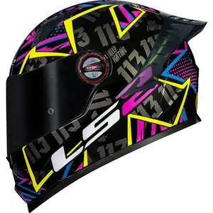 Capacete LS2 FF358 Pro Rafael Paschoalin - Preto/Roxo/Amarelo