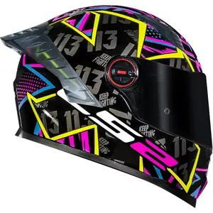 Capacete LS2 FF358 Pro Rafael Paschoalin - Preto/Roxo/Amarelo