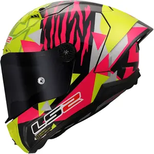 Capacete LS2 Thunder Carbon GP Aero Fermín Aldeguer - Amarelo/Rosa