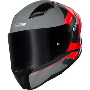 Capacete LS2 Vigo Vision - Cinza/Vermelho