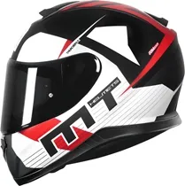 Capacete MT Thunder 3 Ray Preto/Branco Fosco