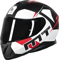 Capacete MT Thunder 3 Ray Preto/Branco Fosco