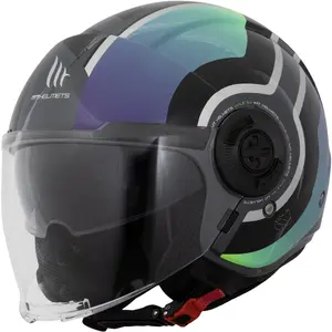 Capacete MT Viale SV Stereo A1 - Preto (Aberto)