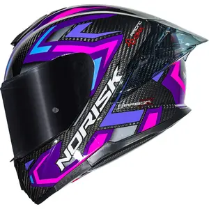 Capacete Norisk Carbon R Spot - Roxo/Rosa