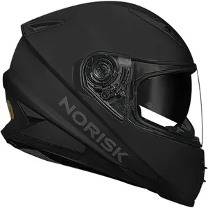 Capacete Norisk FF302 Monocolor (Viseira Solar) Preto Fosco