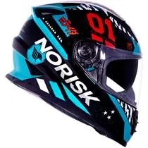 Capacete Norisk FF302 Soul Tokyo - Preto/Azul/Laranja