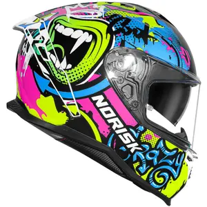 Capacete Norisk Strada 2 Wow - Preto/Amarelo Fluor