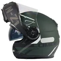 Capacete NZI Combi 2 Flydeck - Verde Fosco (Articulado)