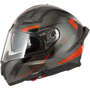 Capacete NZI Go Rider Motion - Cinza/Vermelho/Preto