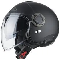 Capacete NZI Ringway Duo Monocolor - Preto Fosco (Aberto)