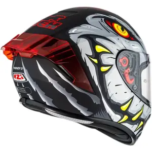 Capacete NZI Trendy 3 Stream Raptor - Preto/Cinza/Vermelho