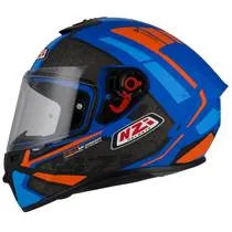 Capacete NZI Trendy Overtaking - Azul/Laranja