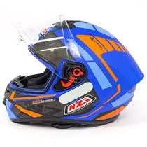 Capacete NZI Trendy Overtaking - Azul/Laranja