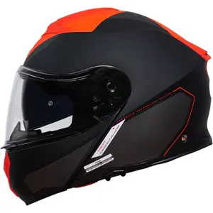 Capacete Origine Logic Electra - Cinza Titânio/Vermelho Fosco (Articulado)
