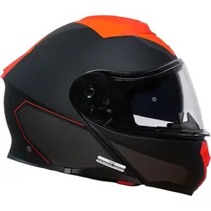 Capacete Origine Logic Electra - Cinza Titânio/Vermelho Fosco (Articulado)