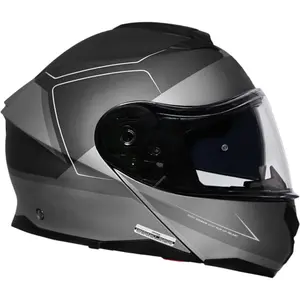 Capacete Origine Logic Privilege - Branco/Cinza Titânio Fosco (Articulado)