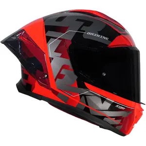 Capacete Origine Pista Mugello - Vermelho/Prata/Preto