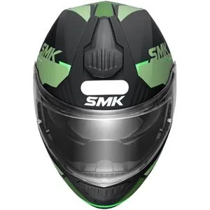Capacete SMK Gullwing Kresto - Preto/Verde (Articulado)