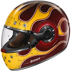 Capacete SMK Retro Fire GL347 - Vermelho Vinho/Amarelo